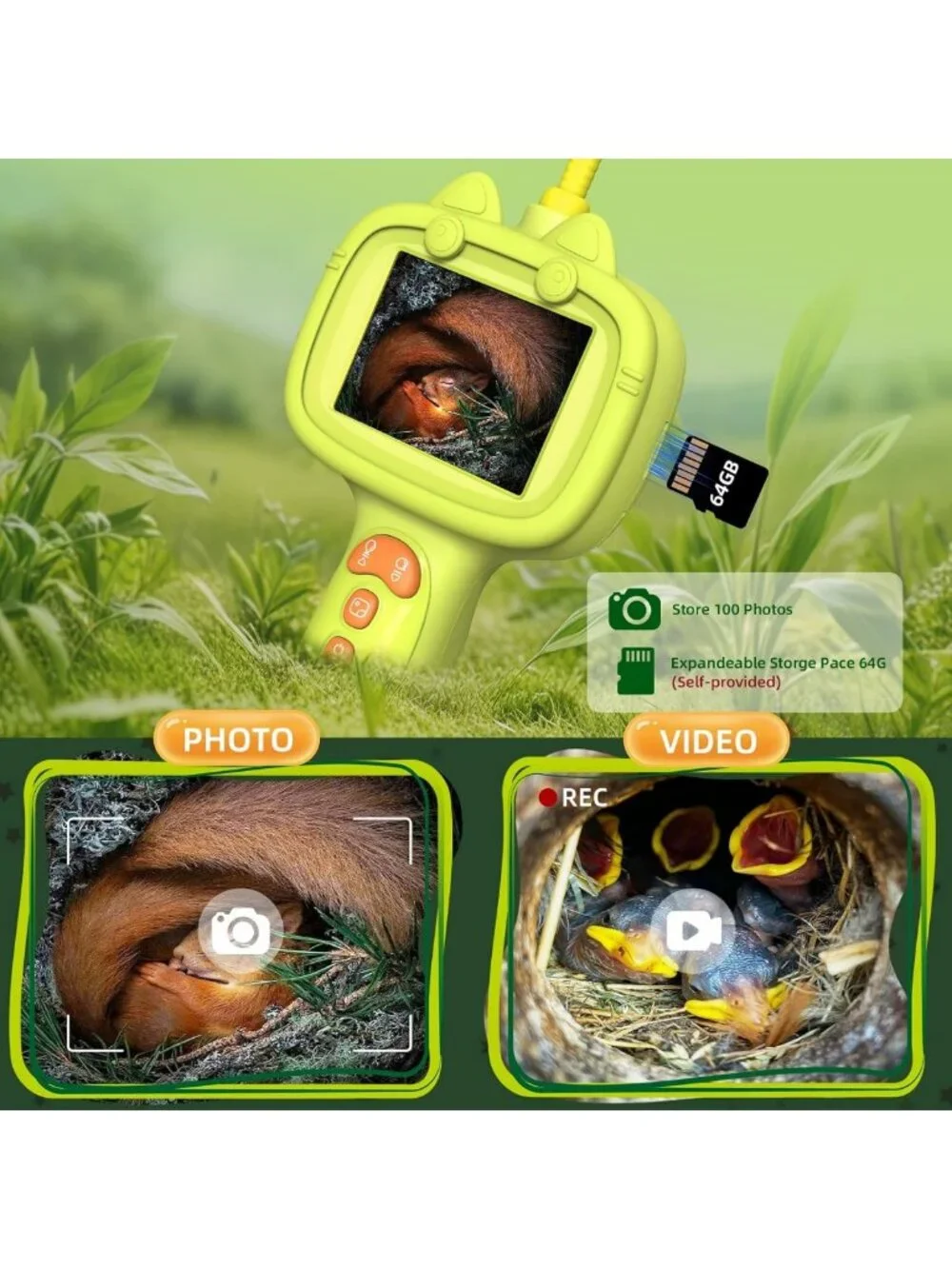 STEM Borescope Camera with Light | Educational Toy for Kids 3-10 | Outdoor